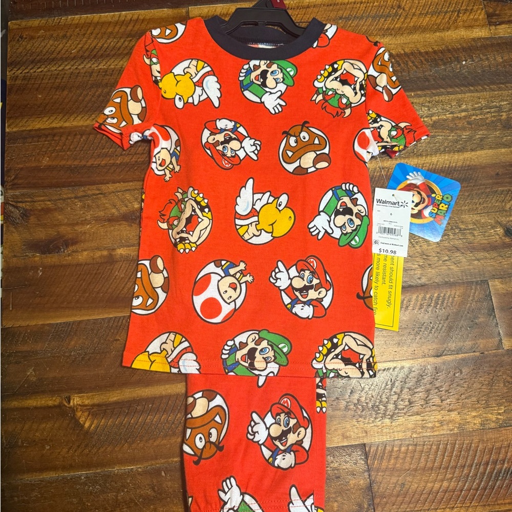 Nintendo Kids Pajama Set - Red and Multicolor